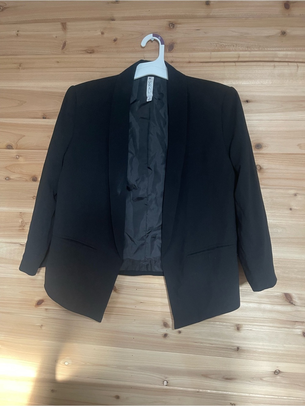 Mural Black Shawl Collar Blazer